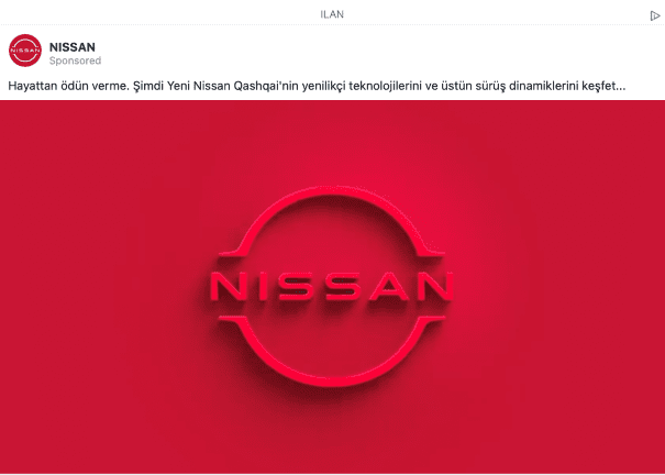 Nissan çerez kullanılmayan reklam kampanyasını tamamladı