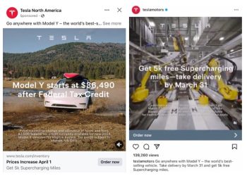 Tesla, Facebook ve Instagram’da reklam vermeye başlayarak stratejisini değiştiriyor