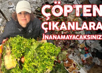 Ünlü Şef Refika Birgül, gıda israfına dikkat çekmek için çöp konteynerine girdi