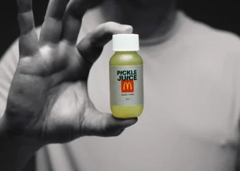 McDonald’s futbolcuların kramplarına çare olarak turşu suyu şişeledi