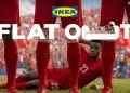 Serbest vuruşta yere yatan futbolcu IKEA’da yüzde 25 indirim kazandırıyor!