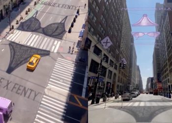 Savage X Fenty, Manhattan sokaklarını dev iç çamaşırı gölgeleriyle kapladı